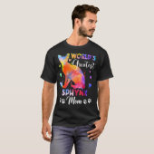 世界で一番カラフルなスフィンクス猫のママの子猫 Tシャツ (正面フル)