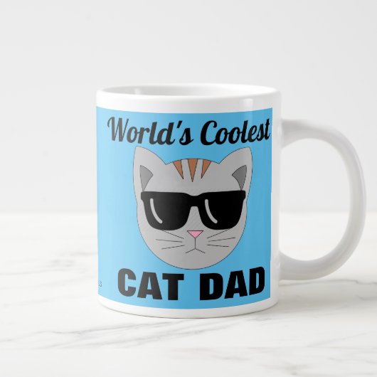 世界で一番クールなネコパパ サングラス 猫 ジャンボコーヒーマグカップ (右)