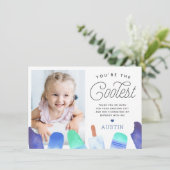 世界で一番クールな子 | ポップシクル テーマ こども フォト サンキューカード (スタンド正面)