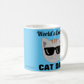 世界で一番クールな猫のパパ サングラス 猫 コーヒーマグカップ (正面右)