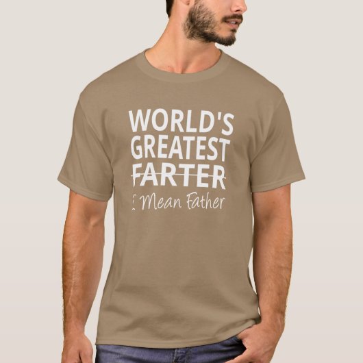世界で一番偉大なオナラ親父・・・いや父親 ビンテージ Tシャツ (正面)