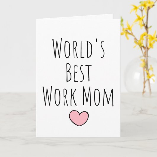 世界で一番働くママ カード (黄色い花)