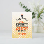 世界で一番優しい人お誕生日おめでとう ポストカード (スタンド正面)