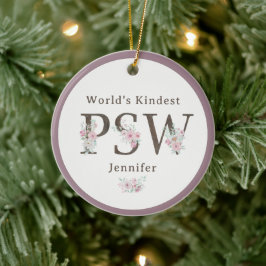 世界で一番優しいPSW フローラル クリスマス セラミックオーナメント