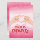 世界で一番愛している人 - ロマンチックなバレンタインデーのカード シーズンカード (正面/裏面)