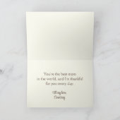 世界で一番最初の母にして、永遠の友達 カスタム写真 カード (内部)