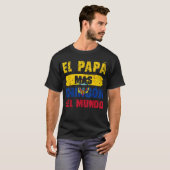 世界で一番最高のパパ エクアドル フラグ Tシャツ (正面フル)