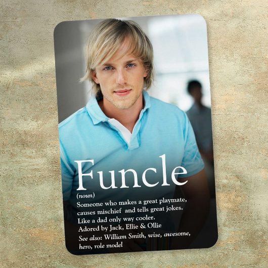 世界で一番最高のFuncleおじさん定義写真 マグネット