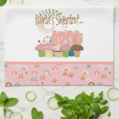 世界で一番甘い叔母のカップケーキ キッチンタオル (折り畳み)