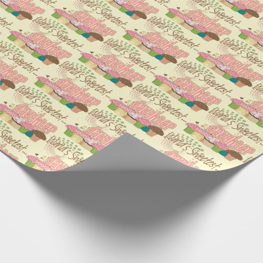 世界で一番甘い娘パステルカップケーキギフト ラッピングペーパー (角)