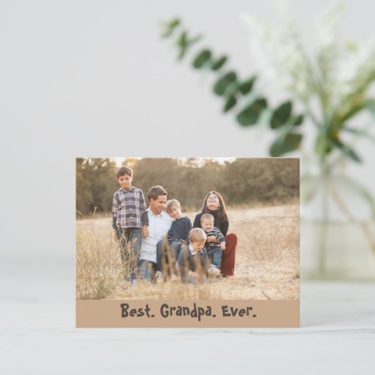 世界で一番素敵なおじいちゃんの写真 ポストカード (スタンド正面)