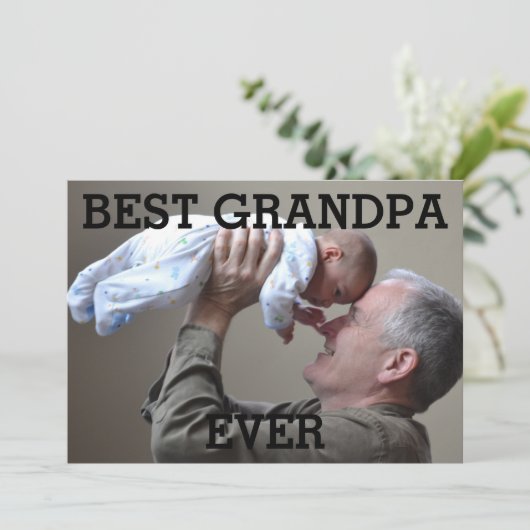 世界で一番素敵なおじいちゃん オリジナル写真で作成 シーズンカード (スタンド正面)