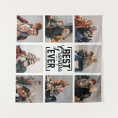 世界で一番素敵なおじいちゃん 8枚の写真コラージュ タペストリー (正面(横))