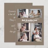 世界で一番素敵なおばあちゃんの写真入りホリデーカード シーズンカード (正面/裏面)