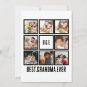 世界で一番素敵なおばあちゃんの8枚の写真のオリジナルコラージュ シーズンカード (正面)