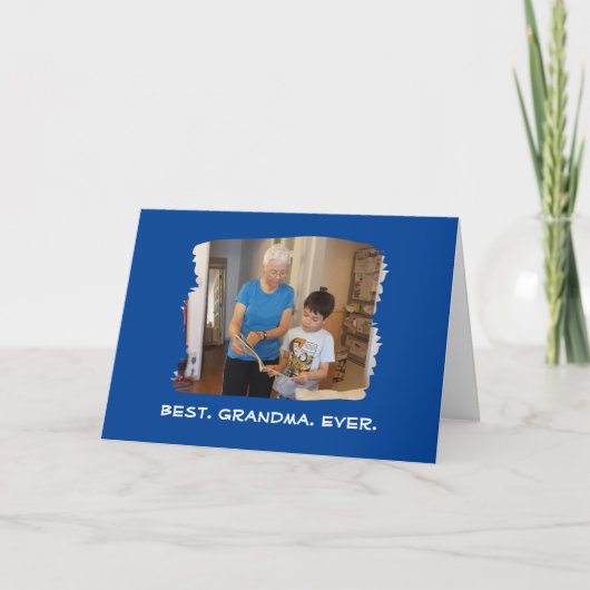 世界で一番素敵なおばあちゃん オーダーメイド フォト ナナ 祖父母 カード (正面)