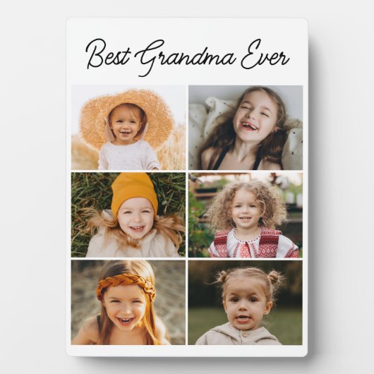 世界で一番素敵なおばあちゃん カスタム6枚写真コラージュ フォトプラーク (正面)