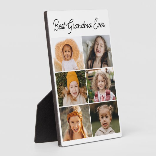 世界で一番素敵なおばあちゃん カスタム6枚写真コラージュ フォトプラーク (側面)