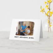 世界で一番素敵なおばあちゃん ナナ 祖父母 カスタム フォト カード (黄色い花)