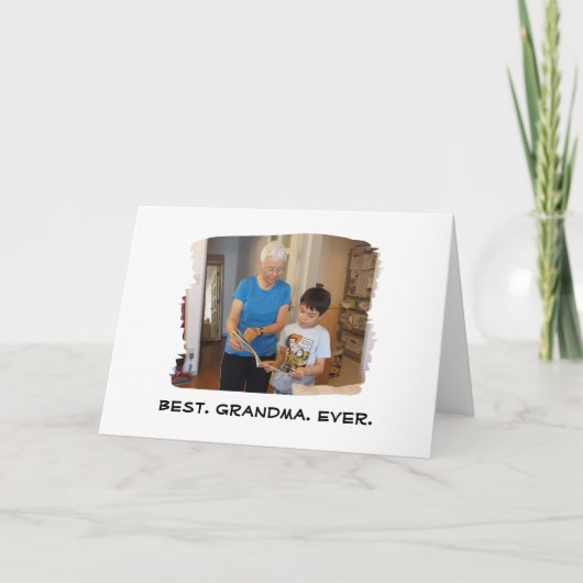 世界で一番素敵なおばあちゃん ナナ 祖父母 カスタム フォト カード (正面)