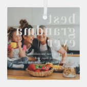 世界で一番素敵なおばあちゃん｜名言＆写真ギフト ガラスオーナメント (裏面)