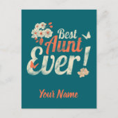 世界で一番素敵なおばさん エバー ヴィンテージ おばさん 誕生日 祖母 ポストカード (正面)