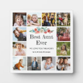 世界で一番素敵なおばさん 12枚の写真コラージュ フォトプラーク (正面)