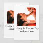 世界で一番素敵なお母さんお誕生日おめでとう（写真を追加）名前 シーズンカード (正面/裏面)