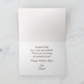 世界で一番素敵なお母さんへの写真とメッセージのカスタムギフト シーズンカード (内部)