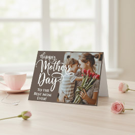 世界で一番素敵なお母さんへの写真とメッセージのカスタムギフト シーズンカード