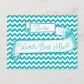 世界で一番素敵なお母さんへ グリーティングカード 母の日 ポストカード (正面)