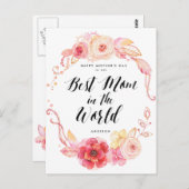 世界で一番素敵なお母さんへ ハッピーマザーズデー ポストカード (正面/裏面)