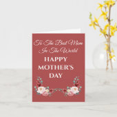 世界で一番素敵なお母さんへ フラワーマザーズデー カード (黄色い花)