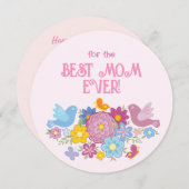 世界で一番素敵なお母さんへ　花と蝶と鳥 シーズンカード (正面/裏面)