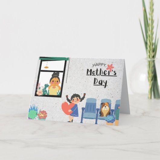 世界で一番素敵なお母さんへ 誕生日カード サンキューカード (正面)