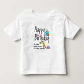 世界で一番素敵なお母さん、お誕生日おめでとう トドラーTシャツ (正面)