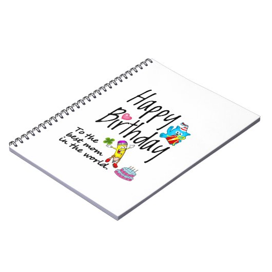 世界で一番素敵なお母さん、お誕生日おめでとう ノートブック (左側)