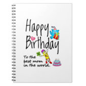 世界で一番素敵なお母さん、お誕生日おめでとう ノートブック (正面)