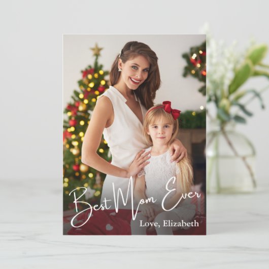 世界で一番素敵なお母さん オーダーメイド写真 カード (スタンド正面)