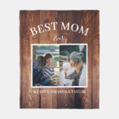 世界で一番素敵なお母さん オーダーメイド フォト 現代の母の日 フリースブランケット (正面)