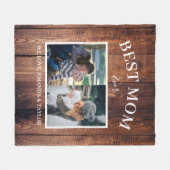 世界で一番素敵なお母さん オーダーメイド フォト 現代の母の日 フリースブランケット (正面(横))