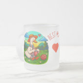 世界で一番素敵なお母さん クニッティング・ゴースのマグカップ フロストグラスマグカップ (正面左)