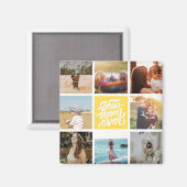 世界で一番素敵なお母さん パーソナライズ フォト コラージュ 黄色 マグネット (正面/裏面)