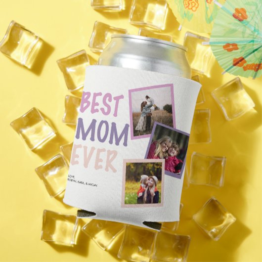 世界で一番素敵なお母さん フォトコラージュ オーダーメイド パステルカラー 缶クーラー (インサイチュ 夏)