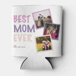 世界で一番素敵なお母さん フォトコラージュ オーダーメイド パステルカラー 缶クーラー