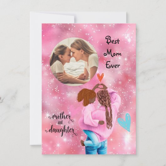 世界で一番素敵なお母さん  フォトマザーズデーグリーティングカード シーズンカード (正面)