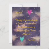 世界で一番素敵なお母さん  フォトマザーズデーグリーティングカード シーズンカード (裏面)