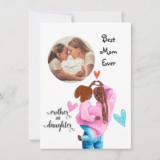 世界で一番素敵なお母さん  フォトマザーズデーグリーティングカード シーズンカード (正面)