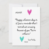 世界で一番素敵なお母さん  フォトマザーズデーグリーティングカード シーズンカード (裏面)