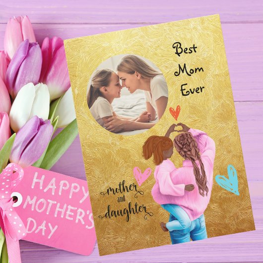 世界で一番素敵なお母さん  フォトマザーズデーグリーティングカード シーズンカード
